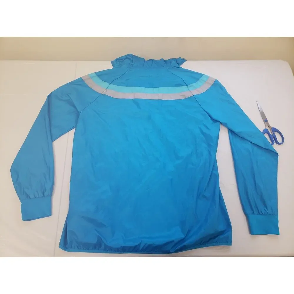 Adidas Running Anthem Jacket Womens L Lightweight Packable Blue Brand